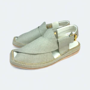 Medicated Chappal Genuine Grey Fabric Texture