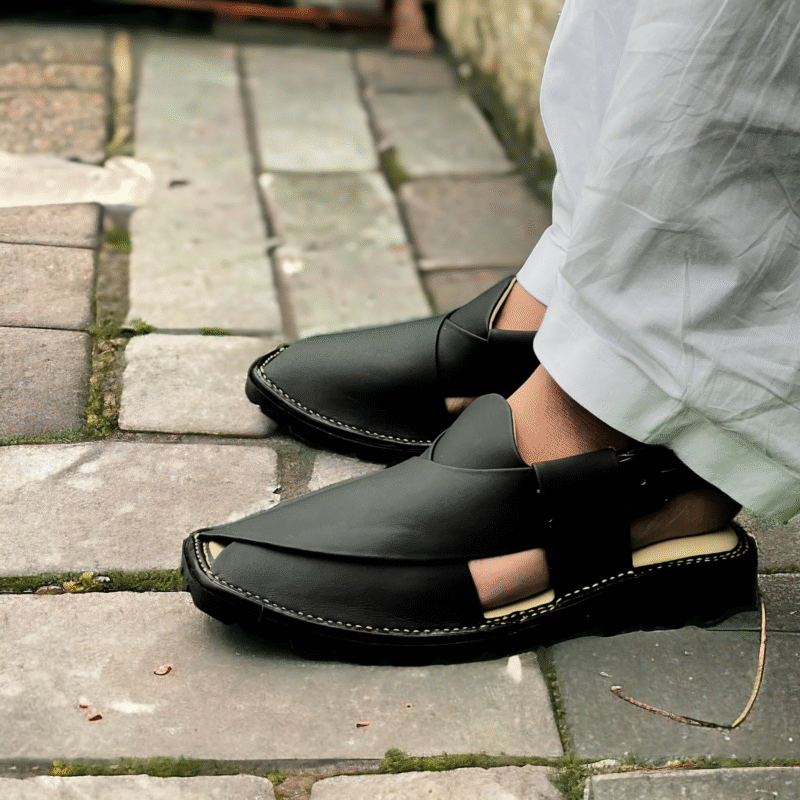 GOGO Medicated Chappal Full Black - Image 4