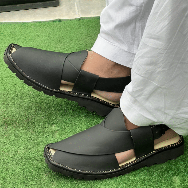 GOGO Medicated Chappal Matte Black - Image 3