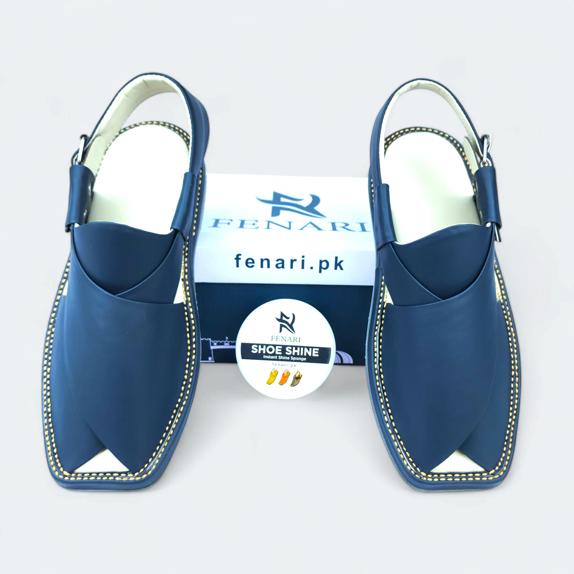 Kaptan Medicated Chappal Dark Blue - Image 2
