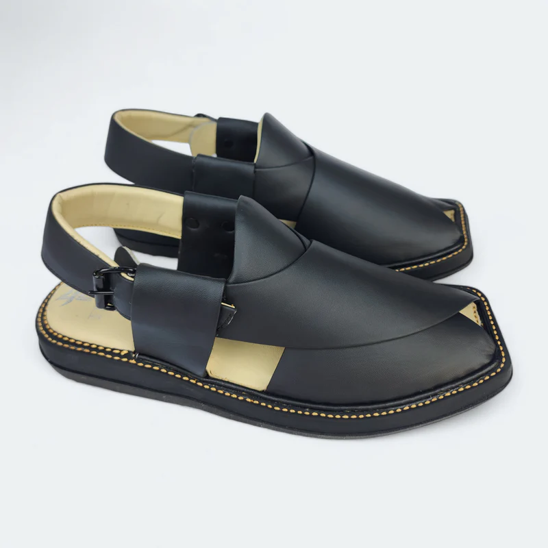 Kaptan Medicated Chappal Black - Image 8