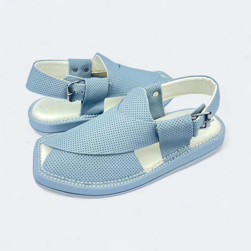 Kaptan Medicated Chappal Dotted Blue - Image 6