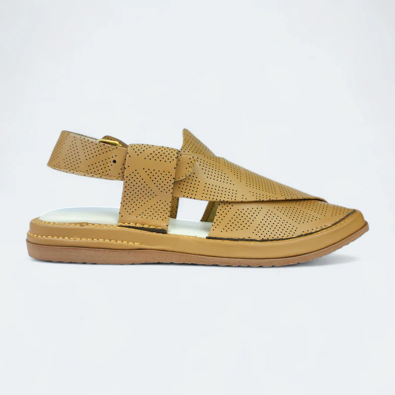 Kaptan Medicated Chappal Dotted Camal - Image 2
