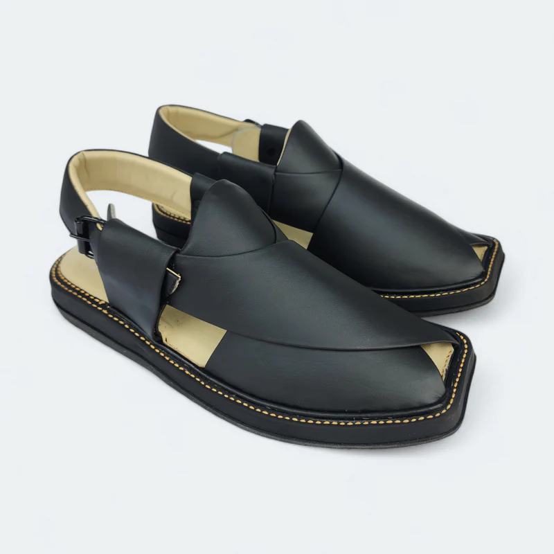 Kaptan Medicated Chappal Black - Image 6