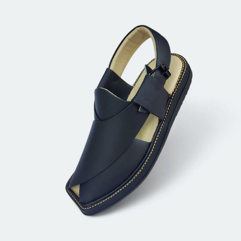 Kaptan Medicated Chappal Black - Image 5