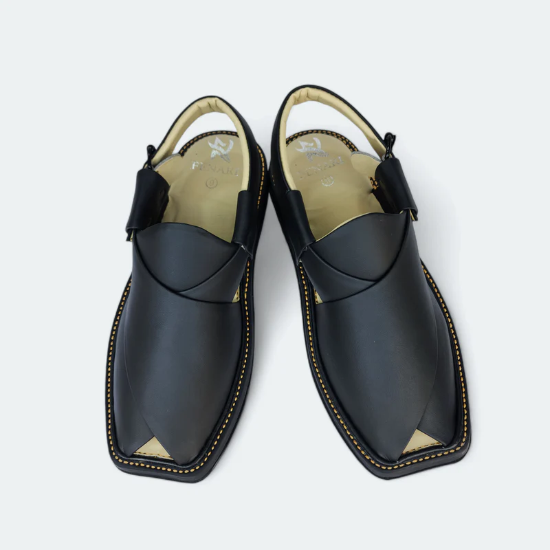 Kaptan Medicated Chappal Black - Image 3