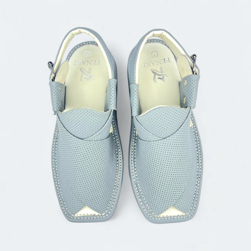 Kaptan Medicated Chappal Dotted Blue - Image 2