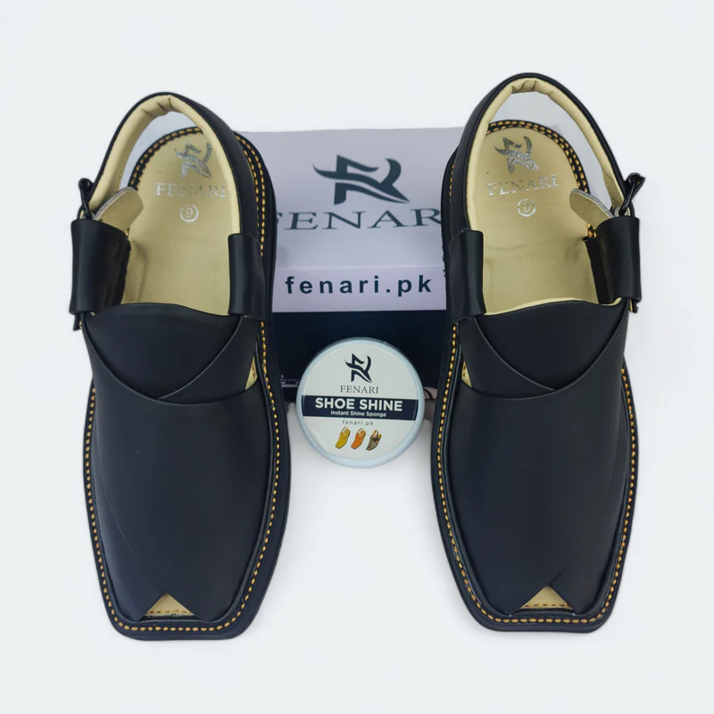 Kaptan Medicated Chappal Black - Image 2