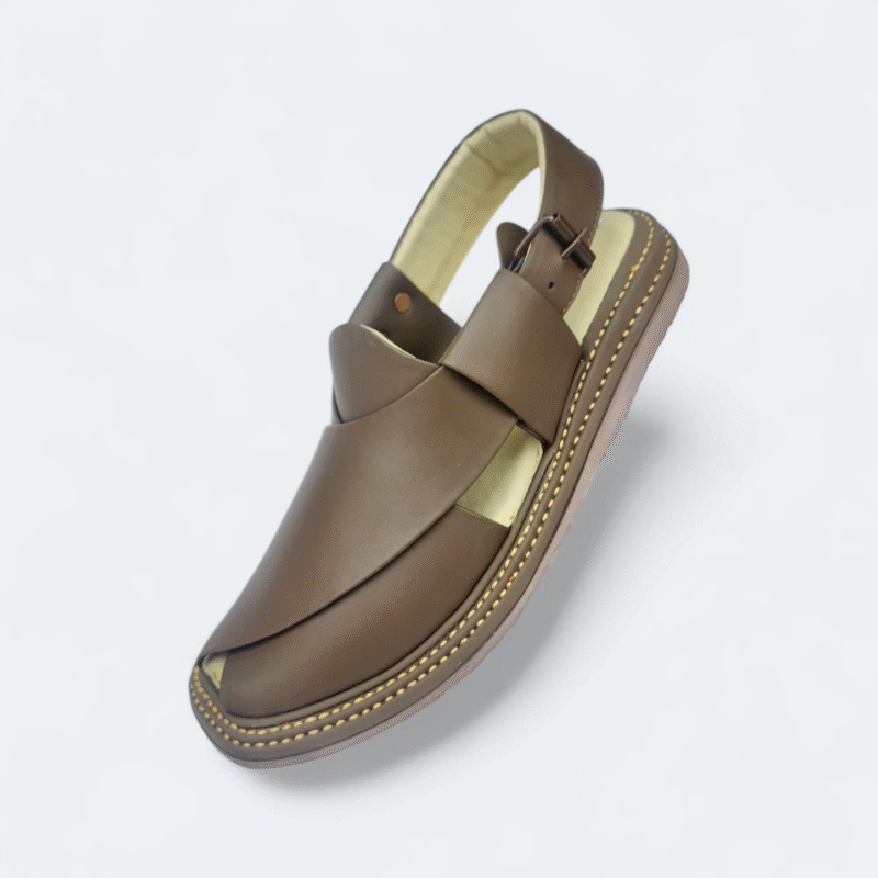 Kaptan Medicated Chappal Round Brown - Image 2