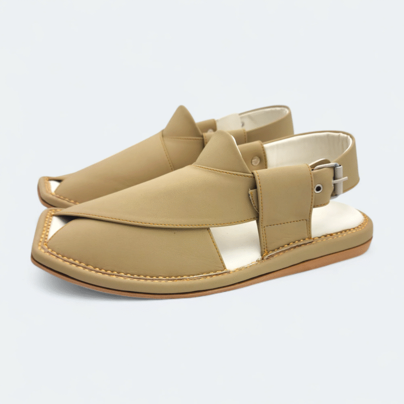 Single Kaptan Medicated Chappal Cream - Image 2