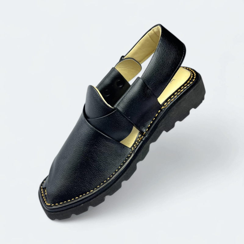 GOGO Medicated Chappal Full Black - Image 3