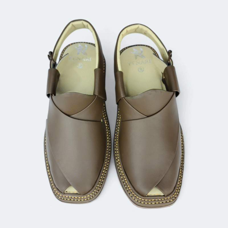 Kaptan Medicated Chappal Round Brown - Image 3