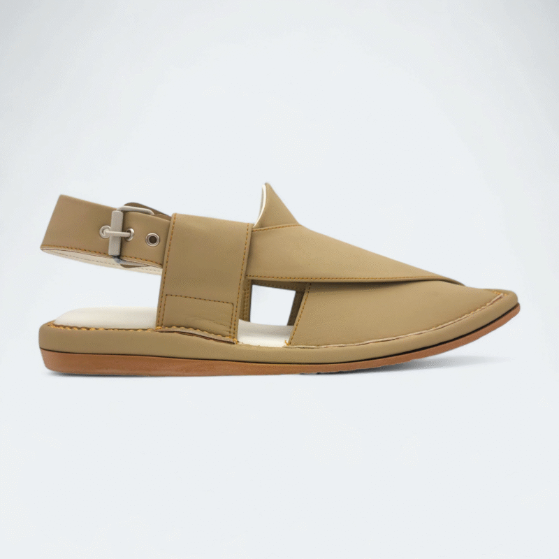 Single Kaptan Medicated Chappal Cream - Image 3