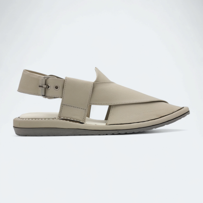 Single Kaptan Medicated Chappal Lite Cream - Image 5