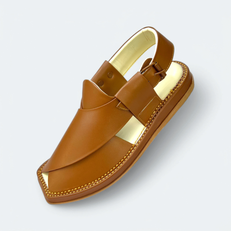 Kaptan Medicated Chappal Caramel - Image 5