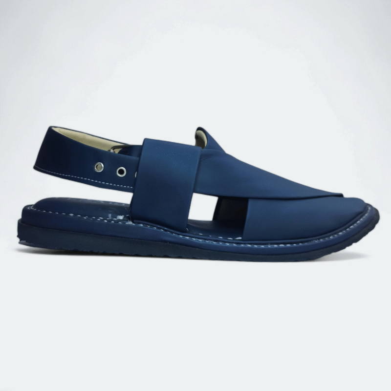 Peshawari Medicated Chappal Navy Blue - Image 10
