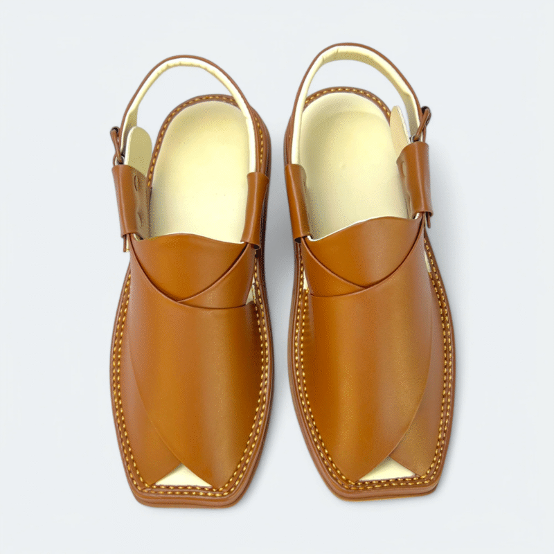 Kaptan Medicated Chappal Caramel - Image 4