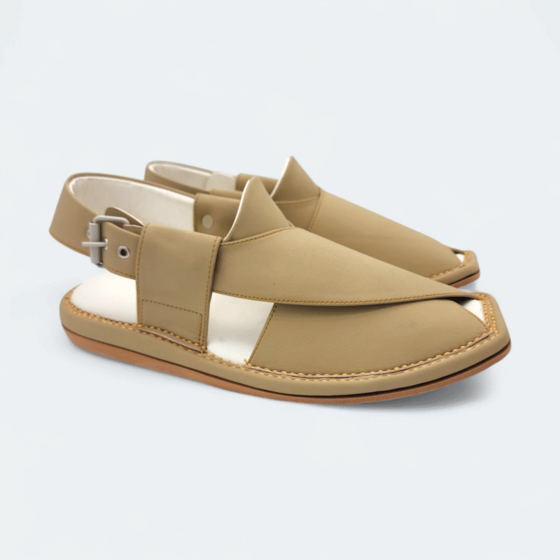 Single Kaptan Medicated Chappal Cream - Image 5