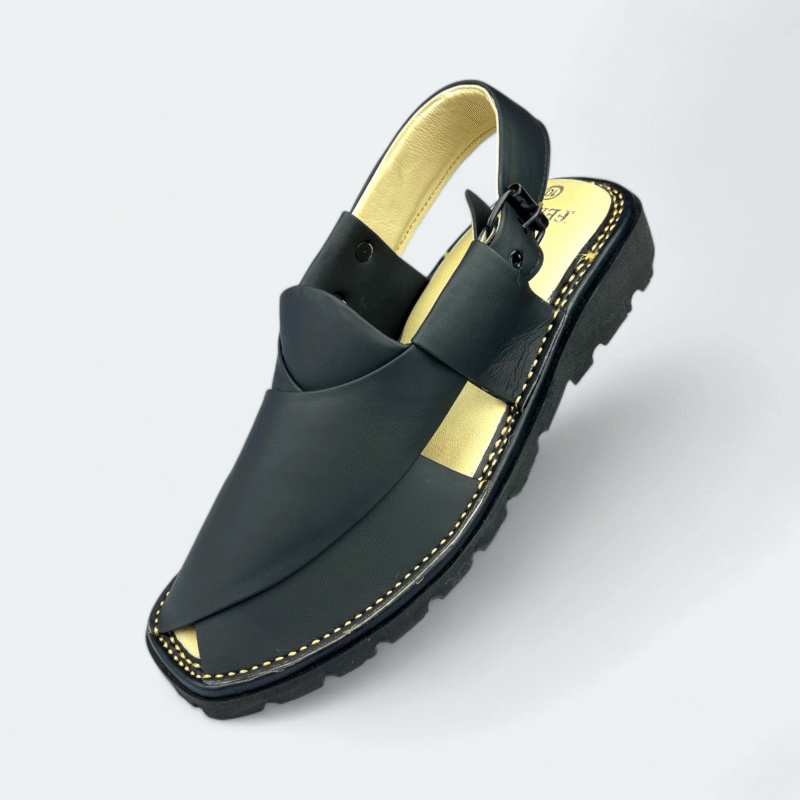 GOGO Medicated Chappal Matte Black - Image 2