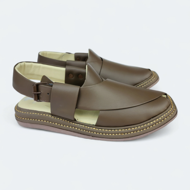 Kaptan Medicated Chappal Round Brown - Image 6