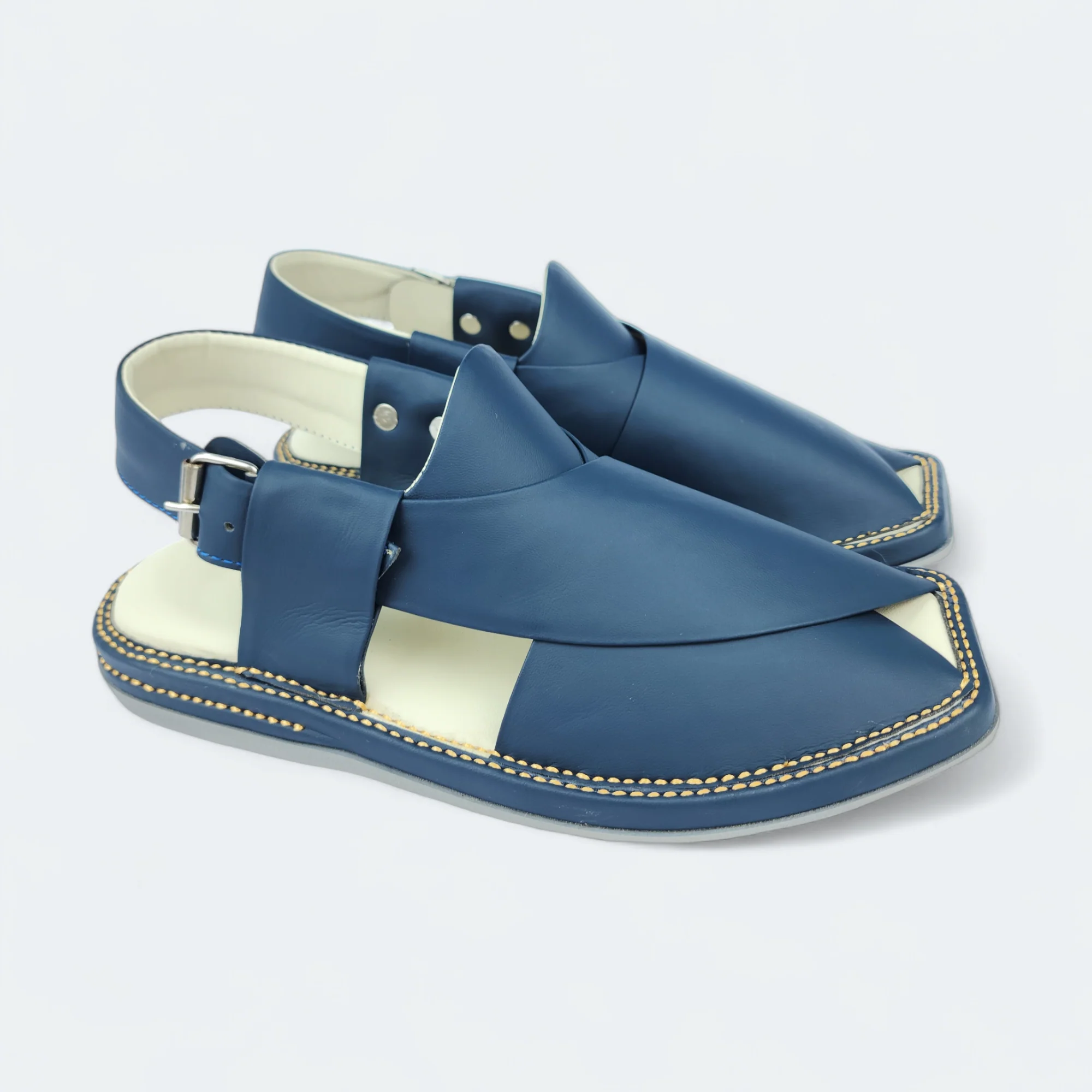 Kaptan Medicated Chappal Dark Blue - Image 9